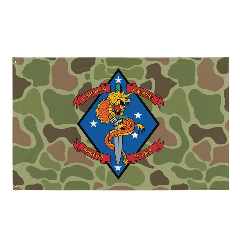 1st Battalion 4th Marines (1/4 Marines) Frogskin Camo Flag