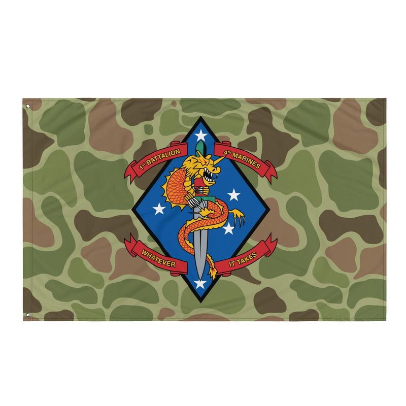 1st Battalion 4th Marines (1/4 Marines) Frogskin Camo Flag