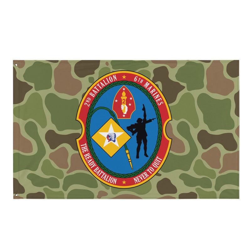 2nd Battalion 6th Marines (2/6 Marines) Frogskin Camo Flag