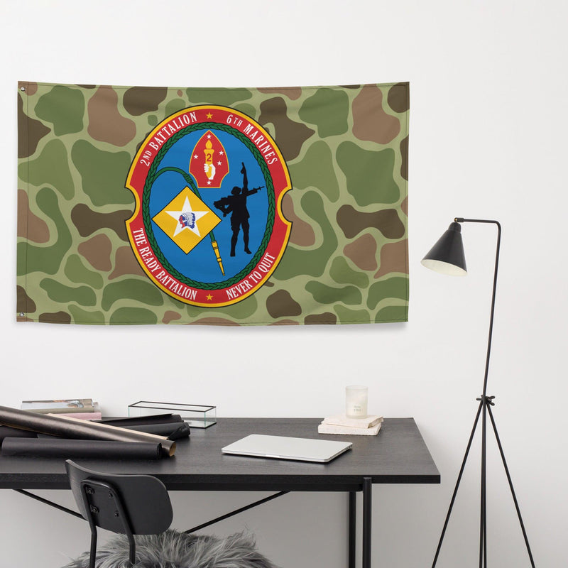 2nd Battalion 6th Marines (2/6 Marines) Frogskin Camo Flag