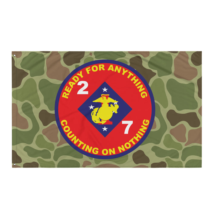 Vintage 2/7 Marines Vietnam Era Frogskin Camo Flag Tactically Acquired   