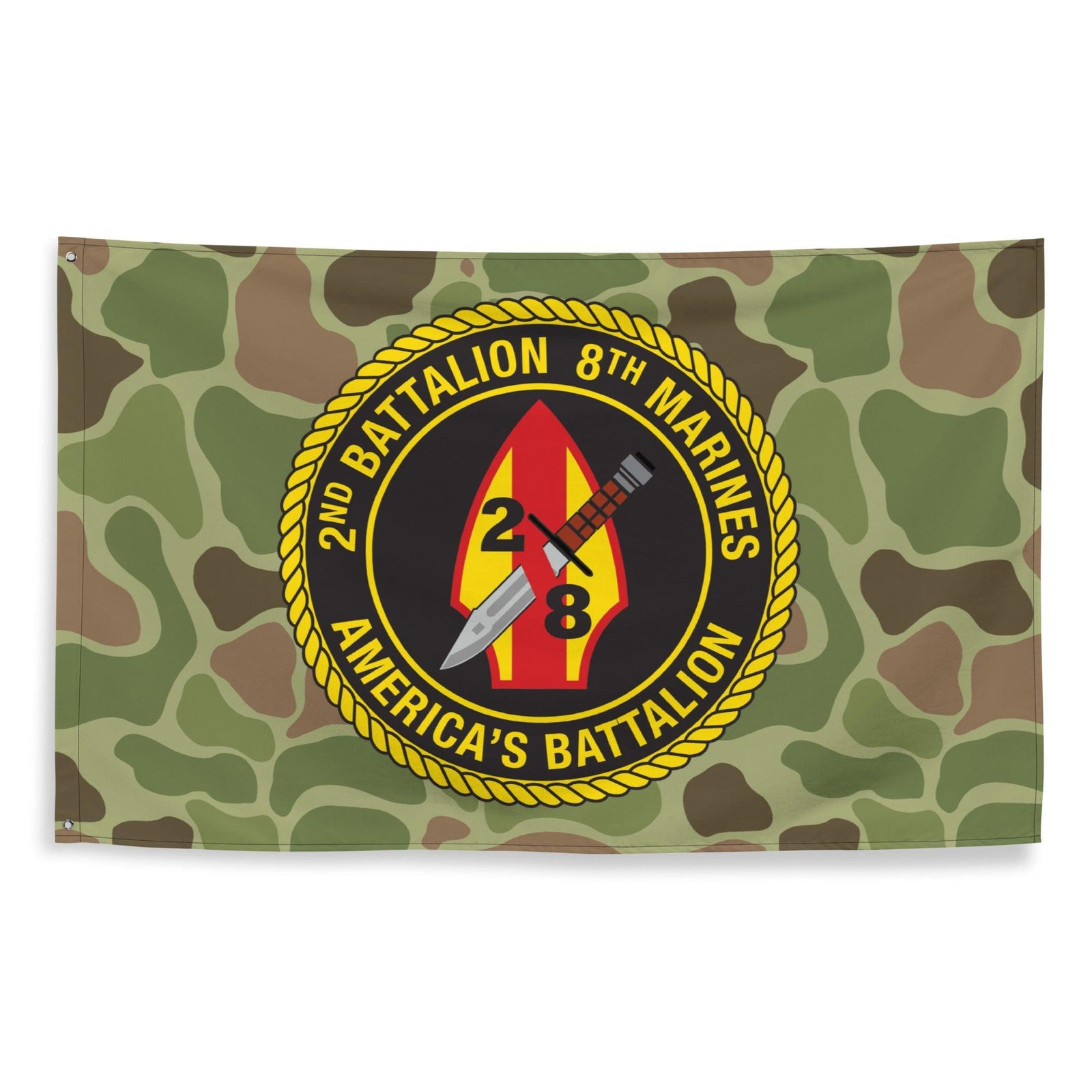 2nd Battalion 8th Marines (2/8 Marines) Frogskin Camo Flag Tactically Acquired   