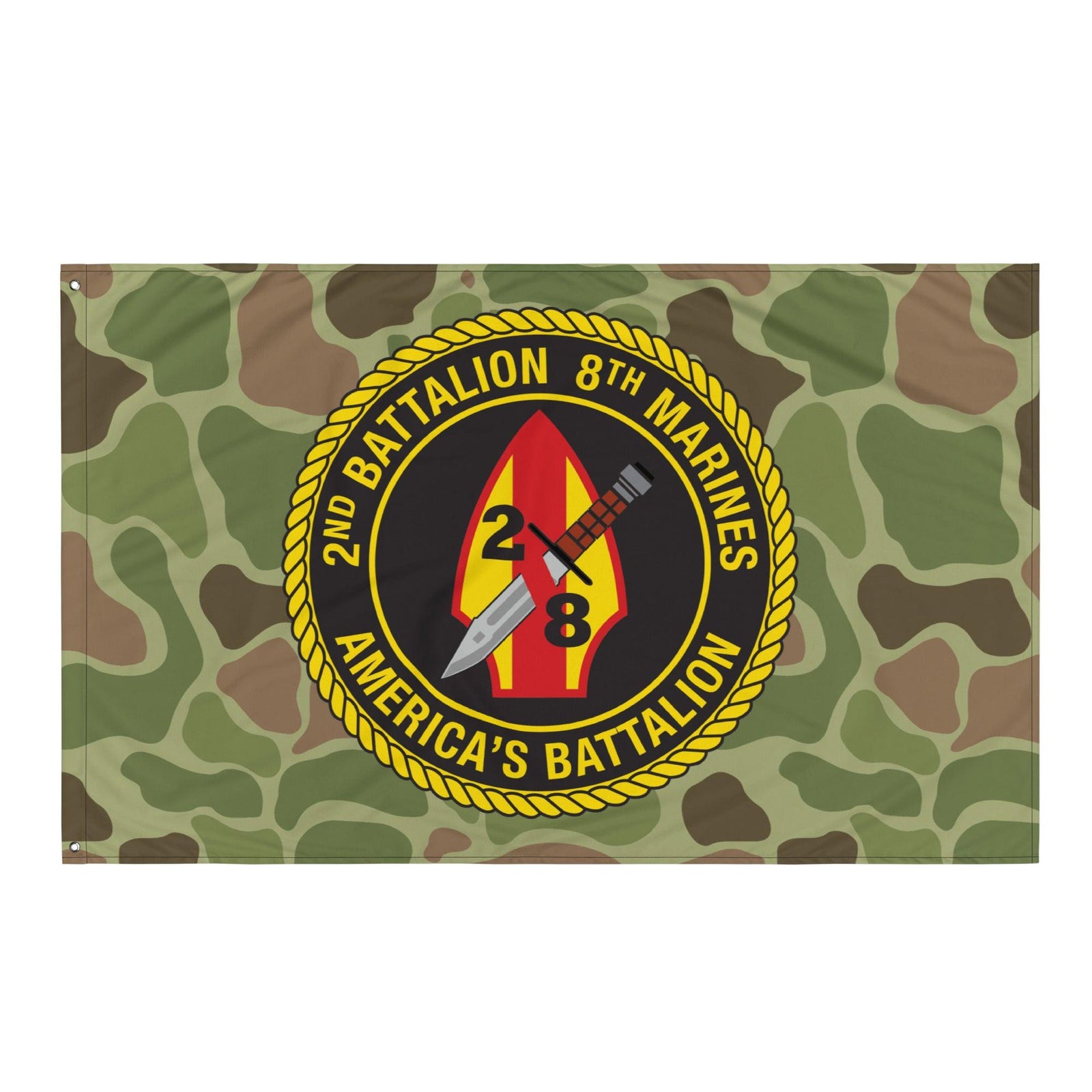 2nd Battalion 8th Marines (2/8 Marines) Frogskin Camo Flag Tactically Acquired   