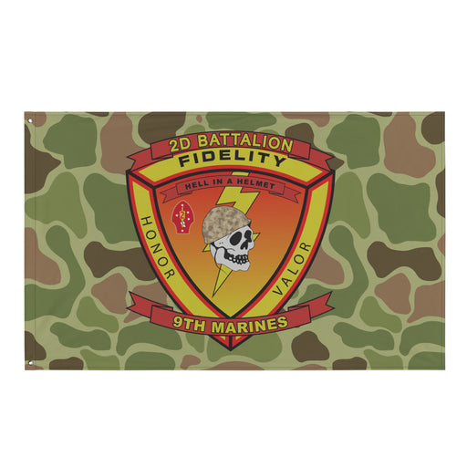 2nd Battalion 9th Marines (2/9 Marines) Frogskin Camo Flag Tactically Acquired Default Title  