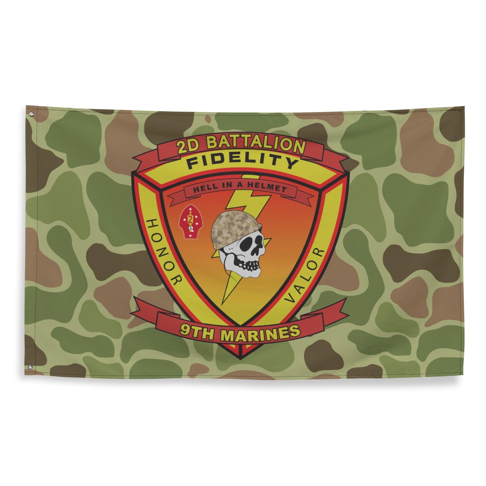 2nd Battalion 9th Marines (2/9 Marines) Frogskin Camo Flag Tactically Acquired   