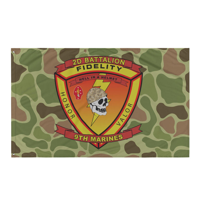 2nd Battalion 9th Marines (2/9 Marines) Frogskin Camo Flag