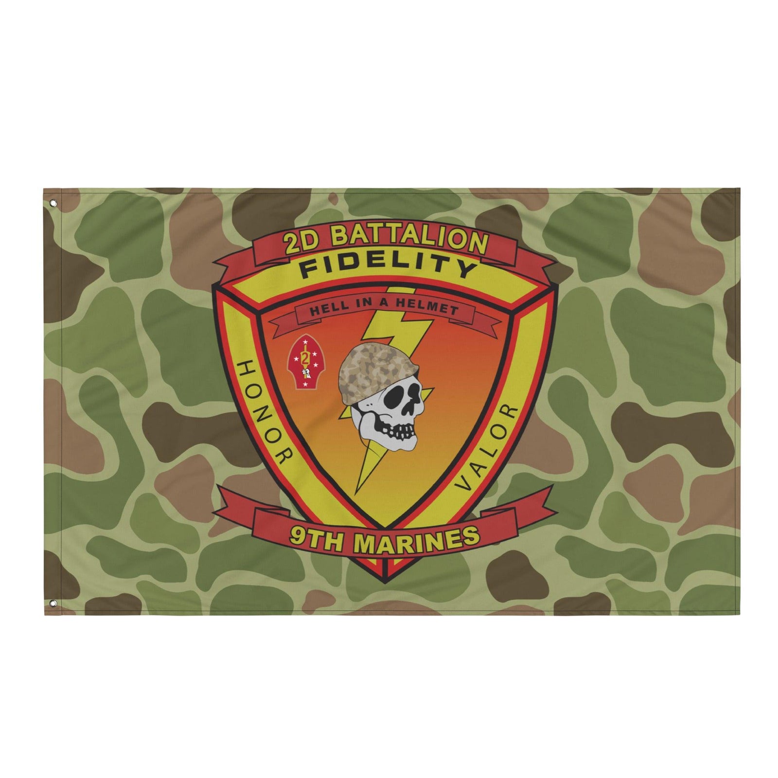 2nd Battalion 9th Marines (2/9 Marines) Frogskin Camo Flag Tactically Acquired   