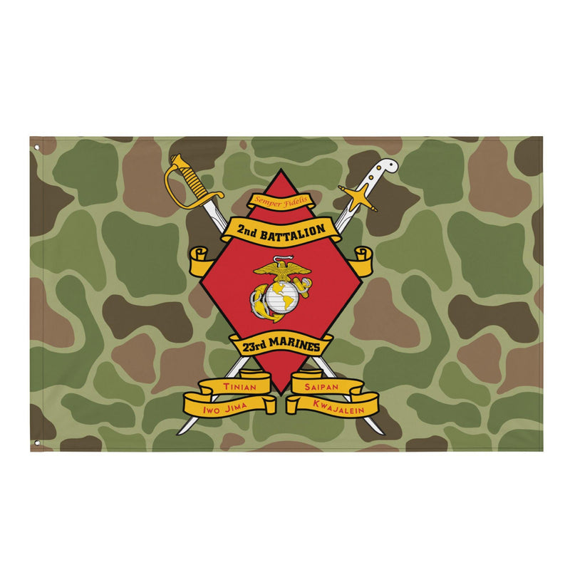 2nd Battalion 23rd Marines (2/23 Marines) Frogskin Camo Flag