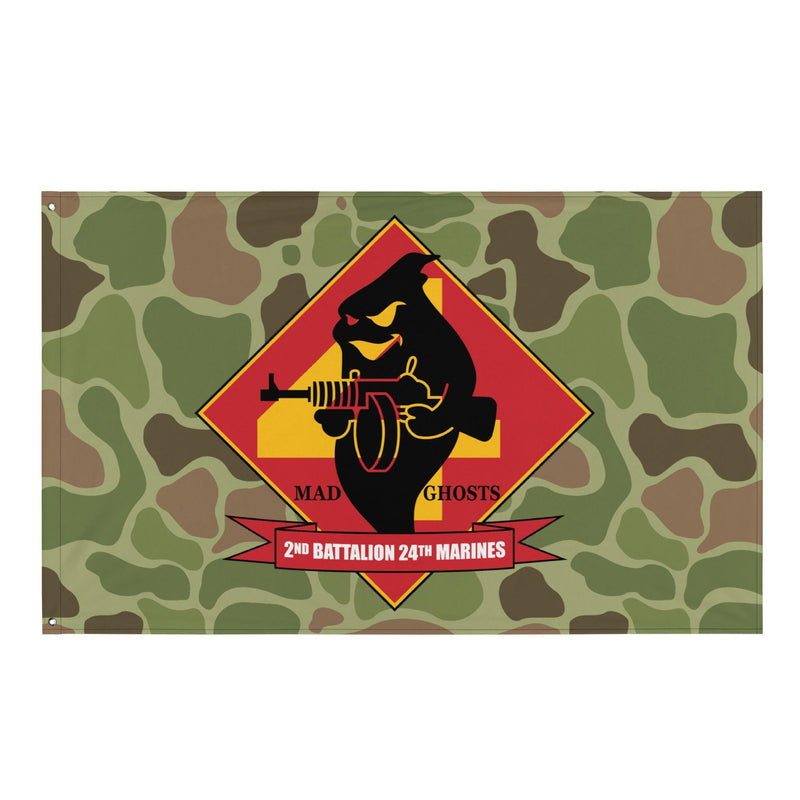 2nd Battalion 24th Marines (2/24 Marines) Frogskin Camo Flag