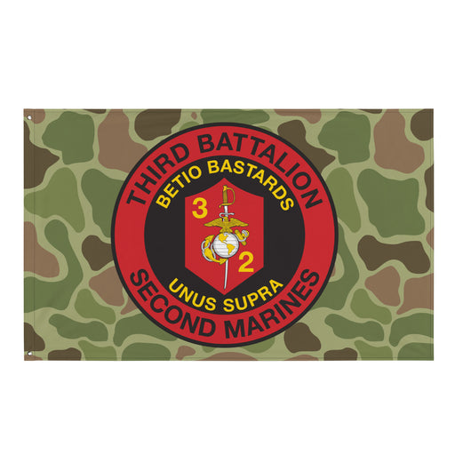 3rd Battalion 2nd Marines (3/2 Marines) Frogskin Camo Flag Tactically Acquired Default Title  