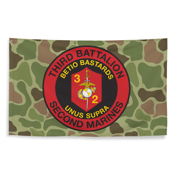 3rd Battalion 2nd Marines (3/2 Marines) Frogskin Camo Flag Tactically Acquired   