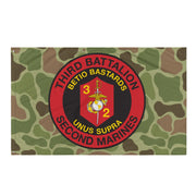 3rd Battalion 2nd Marines (3/2 Marines) Frogskin Camo Flag Tactically Acquired   