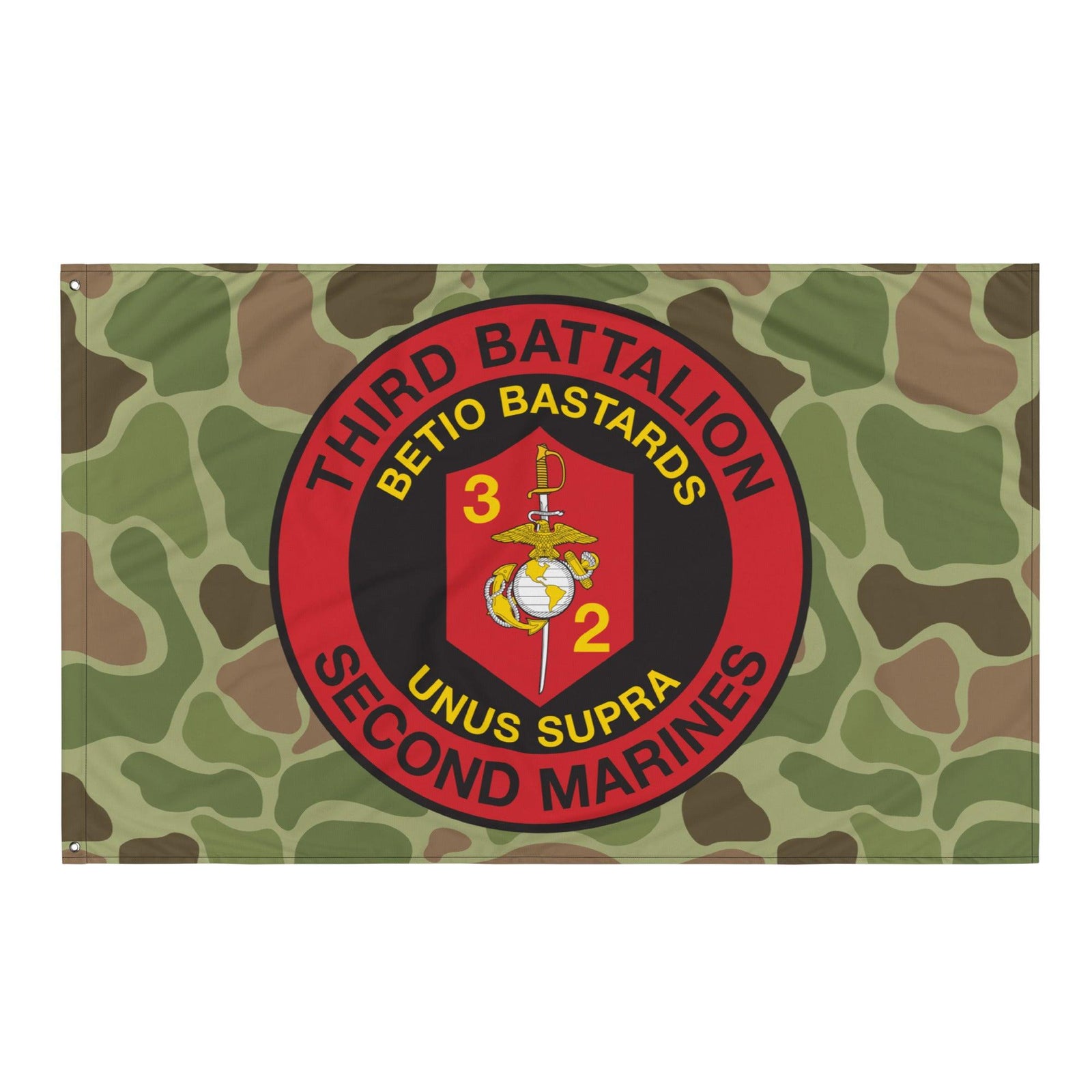 3rd Battalion 2nd Marines (3/2 Marines) Frogskin Camo Flag Tactically Acquired   