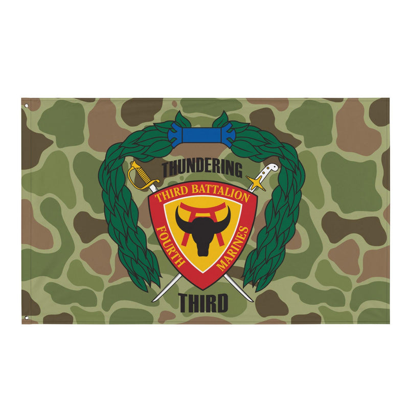 3rd Battalion 4th Marines (3/4 Marines) Frogskin Camo Flag