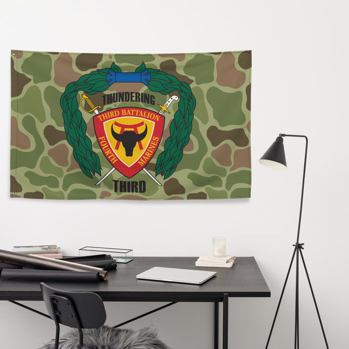 3rd Battalion 4th Marines (3/4 Marines) Frogskin Camo Flag Tactically Acquired   