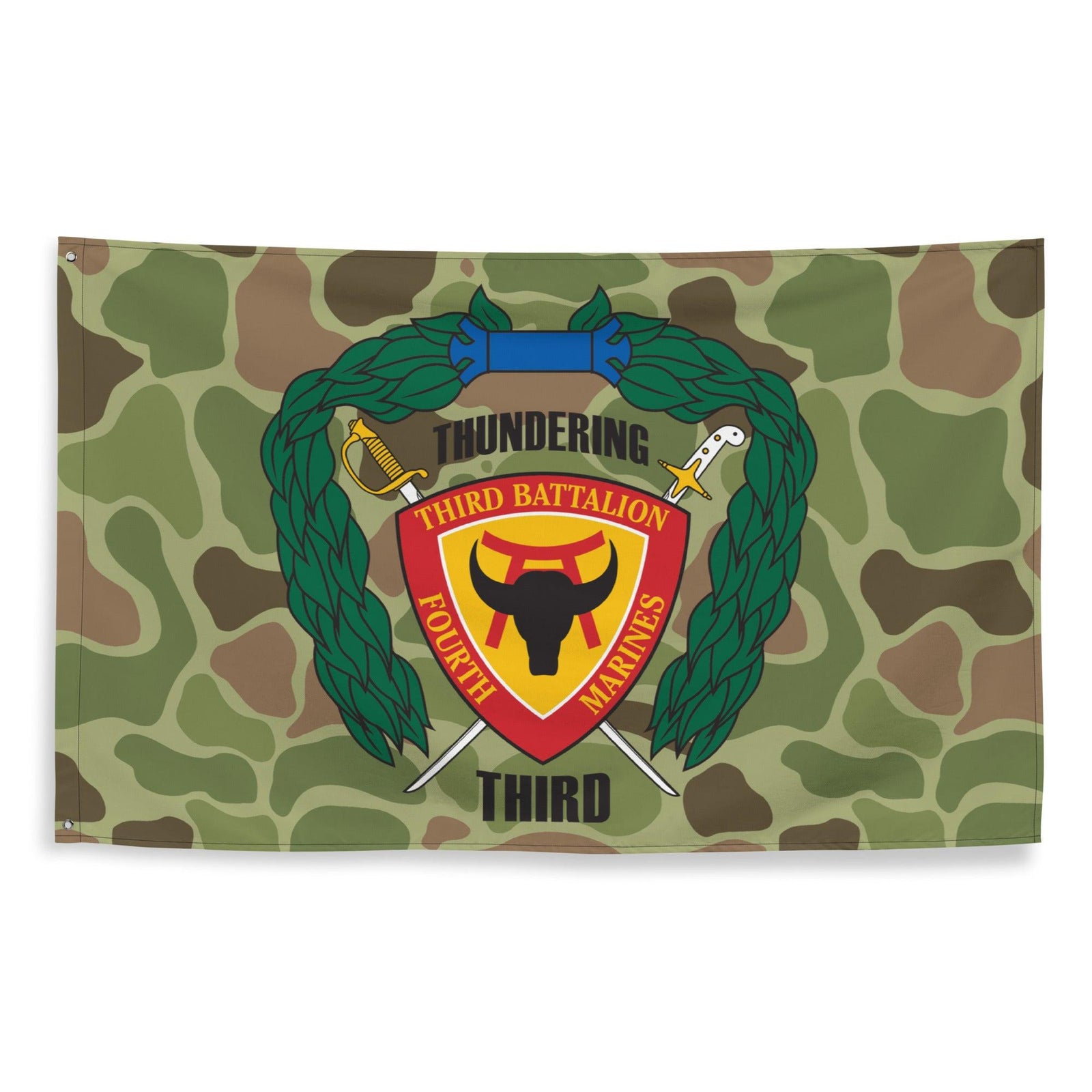 3rd Battalion 4th Marines (3/4 Marines) Frogskin Camo Flag Tactically Acquired   
