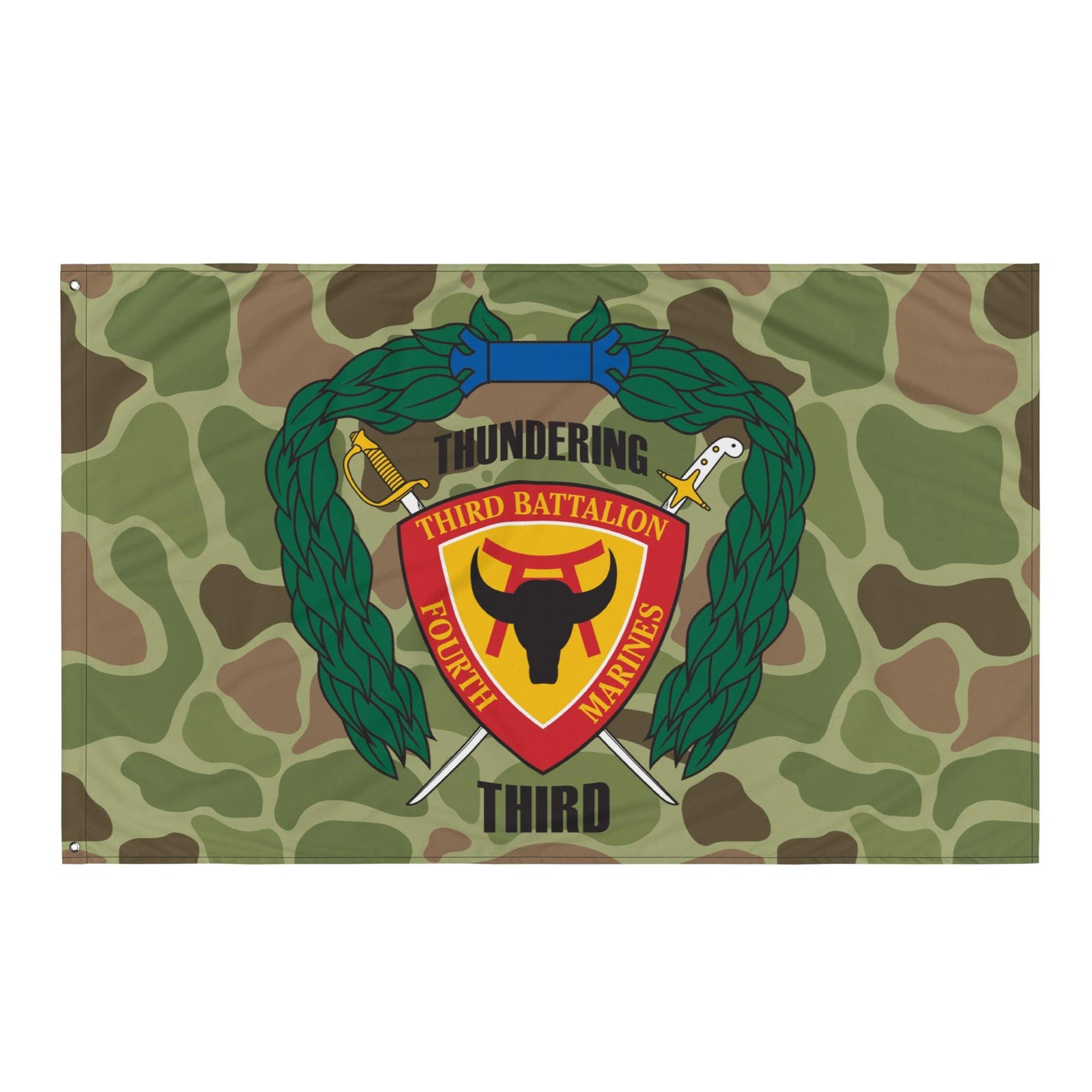 3rd Battalion 4th Marines (3/4 Marines) Frogskin Camo Flag Tactically Acquired   