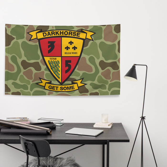 3rd Battalion 5th Marines (3/5 Marines) Frogskin Camo Flag Tactically Acquired   