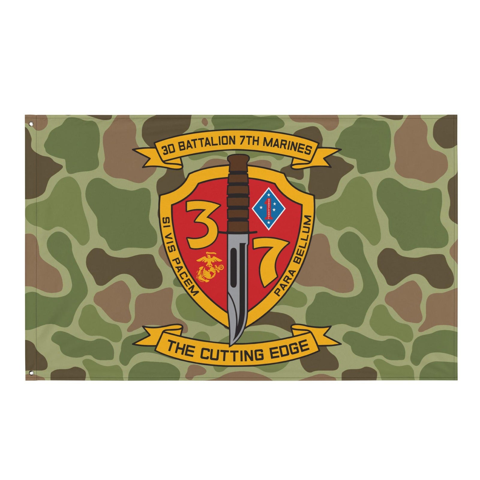 3rd Battalion 7th Marines (3/7 Marines) Frogskin Camo Flag Tactically Acquired Default Title  