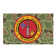 Vintage 3/7 Marines Frogskin Camo Flag Tactically Acquired   