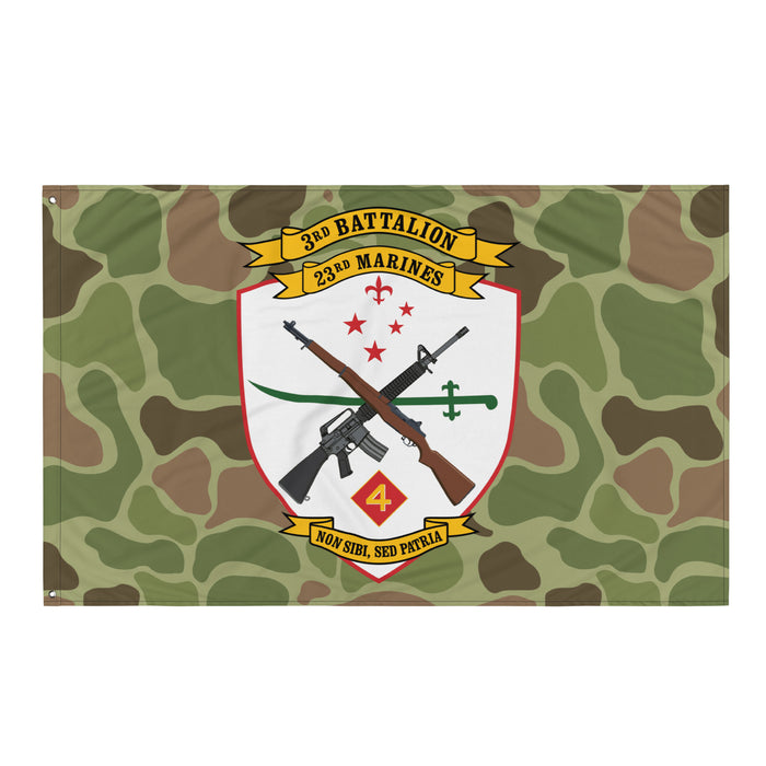 3rd Battalion 23rd Marines (3/23 Marines) Frogskin Camo Flag Tactically Acquired   
