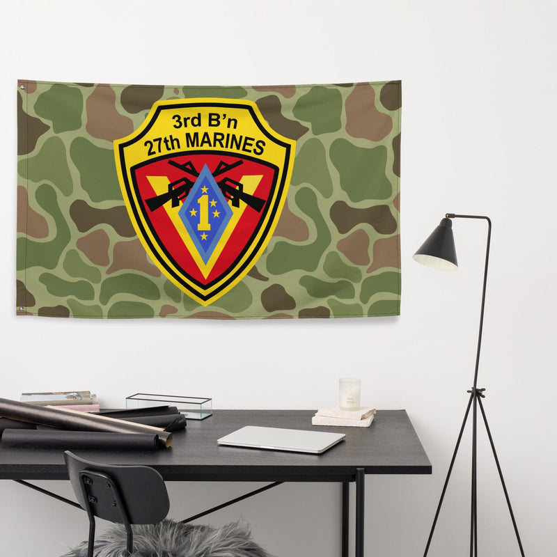 3rd Battalion 27th Marines (3/27 Marines) Frogskin Camo Flag