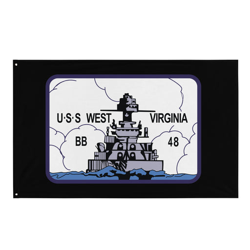 USS West Virginia (BB-48) Battleship Legacy Indoor Wall Flag Tactically Acquired Default Title  