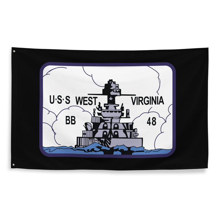 USS West Virginia (BB-48) Battleship Legacy Indoor Wall Flag Tactically Acquired   