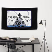USS West Virginia (BB-48) Battleship Legacy Indoor Wall Flag Tactically Acquired   