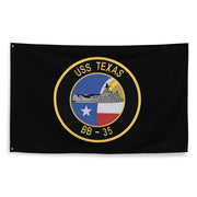 USS Texas (BB-35) Battleship Legacy Indoor Wall Flag Tactically Acquired   