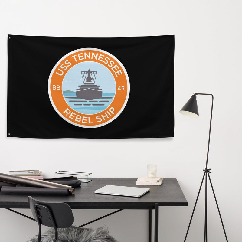 USS Tennessee (BB-43) Battleship Legacy Indoor Wall Flag
