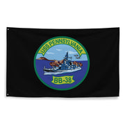 USS Pennsylvania (BB-38) Battleship Legacy Indoor Wall Flag Tactically Acquired   