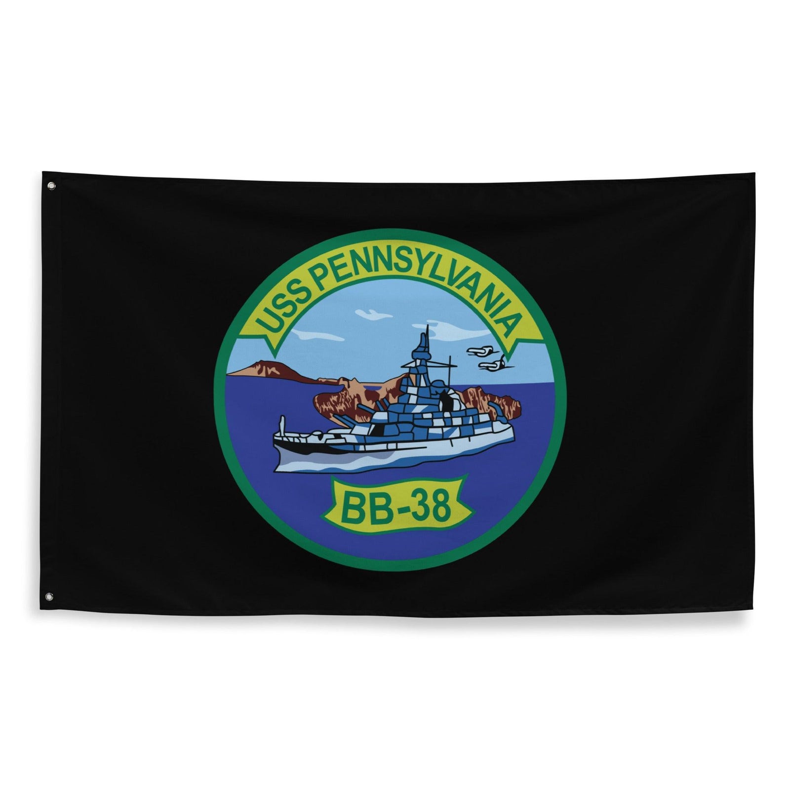 USS Pennsylvania (BB-38) Battleship Legacy Indoor Wall Flag Tactically Acquired   