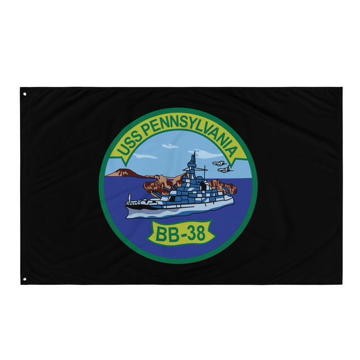 USS Pennsylvania (BB-38) Battleship Legacy Indoor Wall Flag Tactically Acquired   