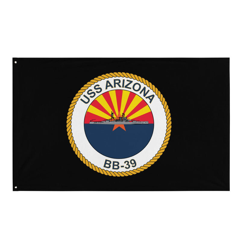 USS Arizona (BB-39) WW2 Battleship Legacy Indoor Wall Flag