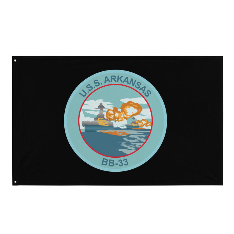 USS Arkansas (BB-33) Battleship Legacy Indoor Wall Flag