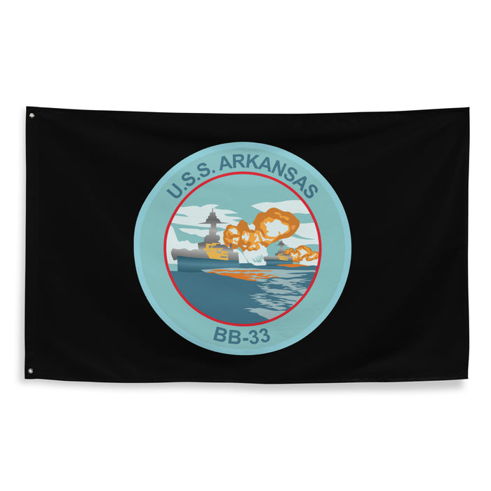 USS Arkansas (BB-33) Battleship Legacy Indoor Wall Flag Tactically Acquired   