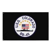 USS Colorado (BB-45) Battleship Legacy Indoor Wall Flag Tactically Acquired Default Title  