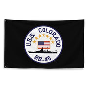 USS Colorado (BB-45) Battleship Legacy Indoor Wall Flag Tactically Acquired   