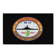 USS Indiana (BB-58) Battleship Legacy Indoor Wall Flag Tactically Acquired Default Title  