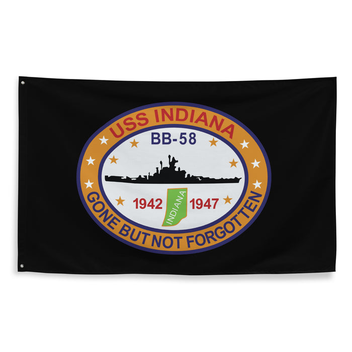 USS Indiana (BB-58) Battleship Legacy Indoor Wall Flag Tactically Acquired   