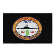 USS Indiana (BB-58) Battleship Legacy Indoor Wall Flag Tactically Acquired   