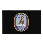 USS Iowa (BB-61) WW2 Battleship Legacy Indoor Wall Flag Tactically Acquired   