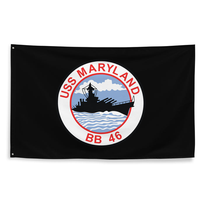 USS Maryland (BB-46) Battleship Legacy Indoor Wall Flag Tactically Acquired   