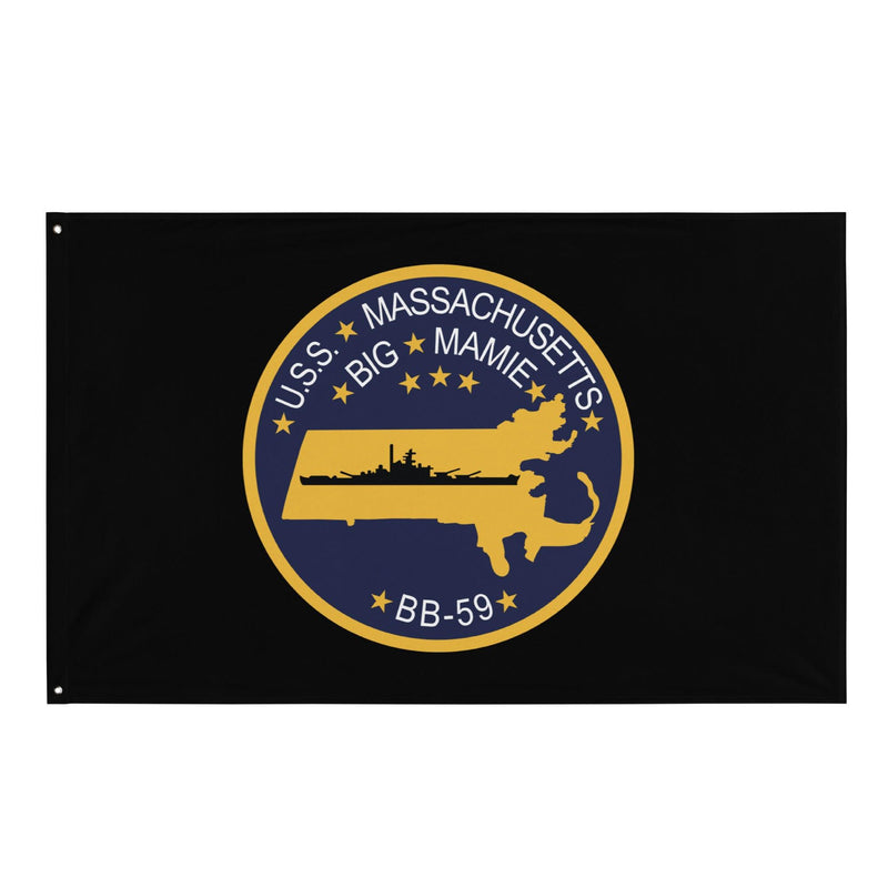 USS Massachusetts (BB-59) Battleship Legacy Indoor Wall Flag