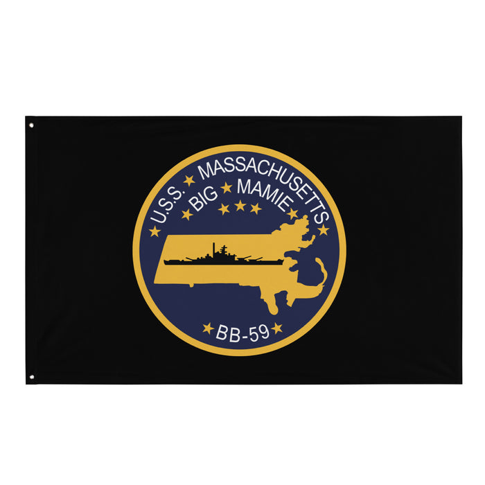 USS Massachusetts (BB-59) Battleship Legacy Indoor Wall Flag Tactically Acquired Default Title  