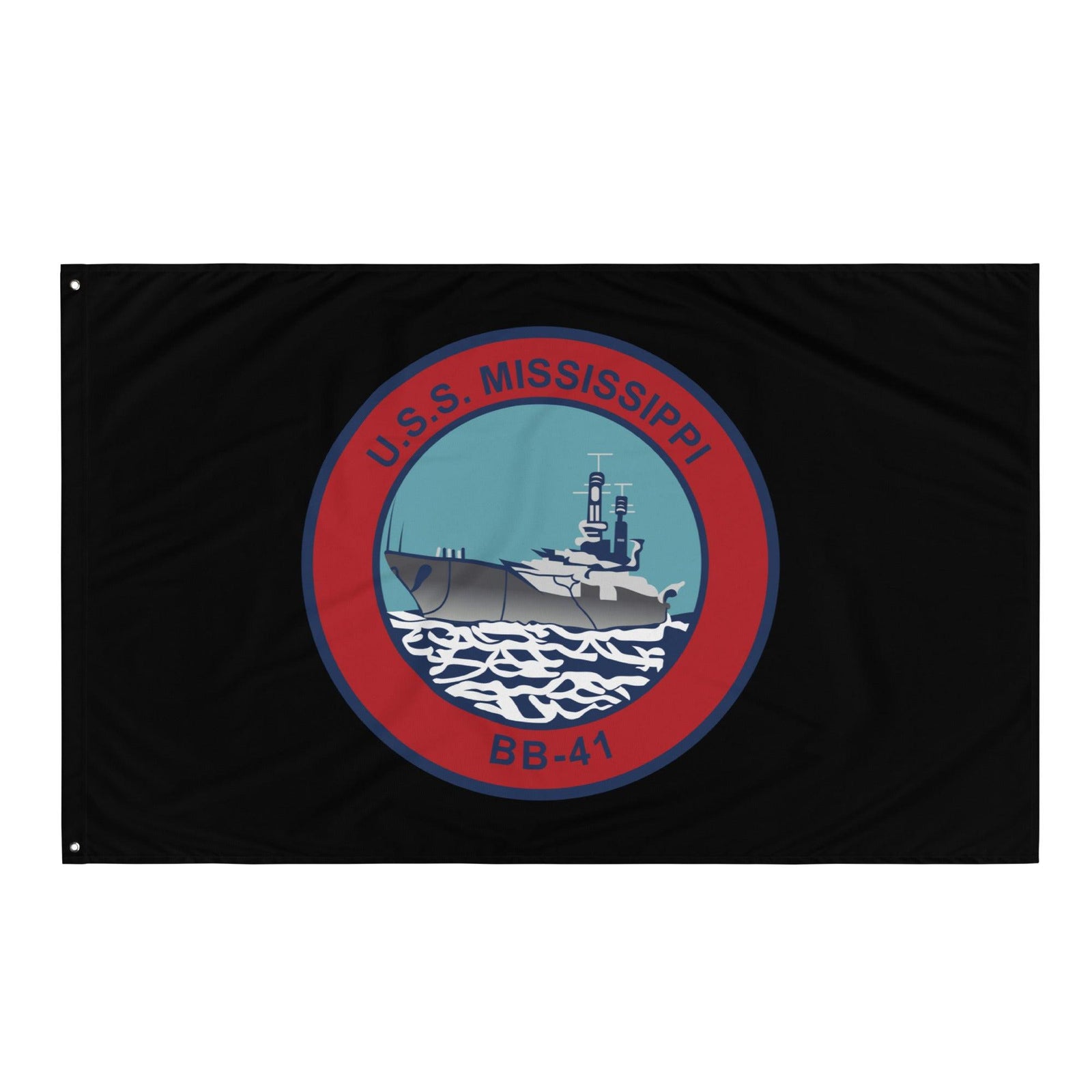 USS Mississippi (BB-41) Battleship Legacy Indoor Wall Flag Tactically Acquired   