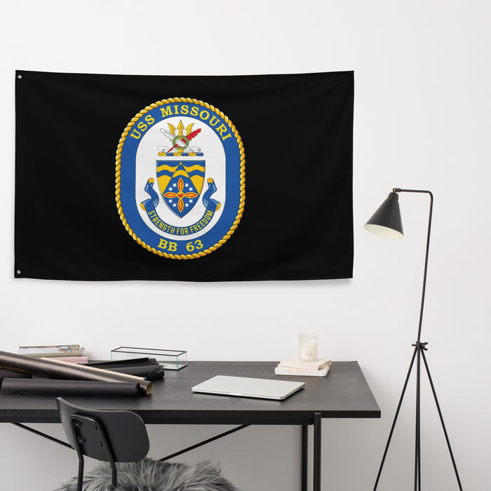 USS Missouri (BB-63) Battleship Legacy Indoor Wall Flag Tactically Acquired   