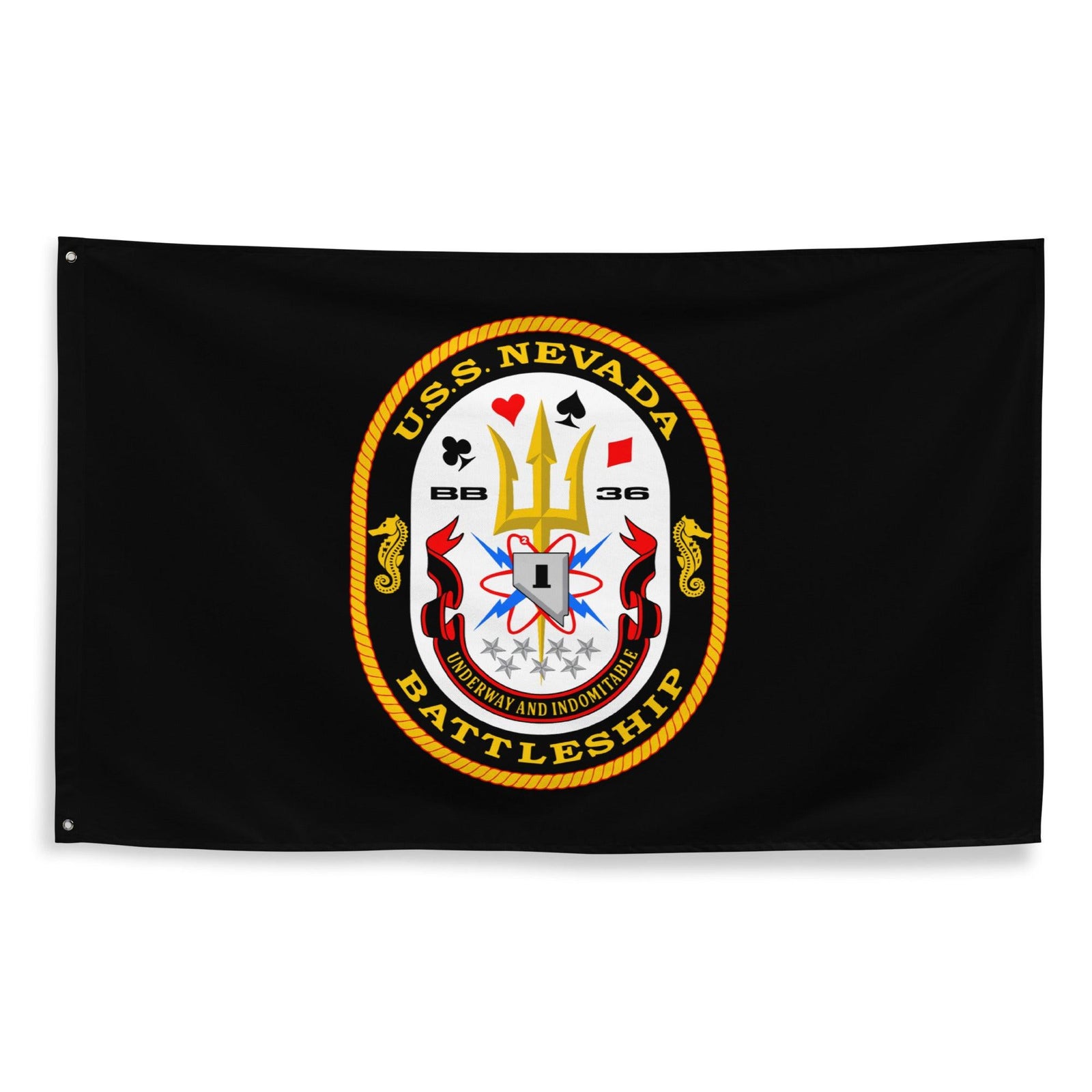 USS Nevada (BB-36) Battleship Legacy Indoor Wall Flag Tactically Acquired   