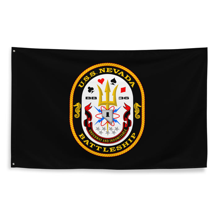 USS Nevada (BB-36) Battleship Legacy Indoor Wall Flag Tactically Acquired   